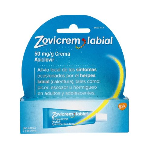 ZOVICREM LABIAL 50 mg/g CREMA 1 TUBO 2 g