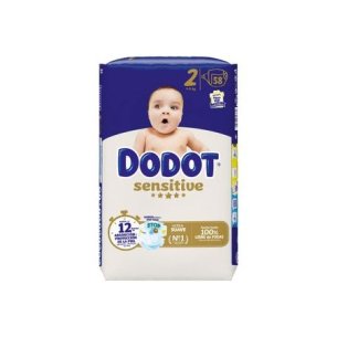 PAÑAL INFANTIL DODOT SENSITIVE TALLA 2 4-8 KG 58 UNIDADES