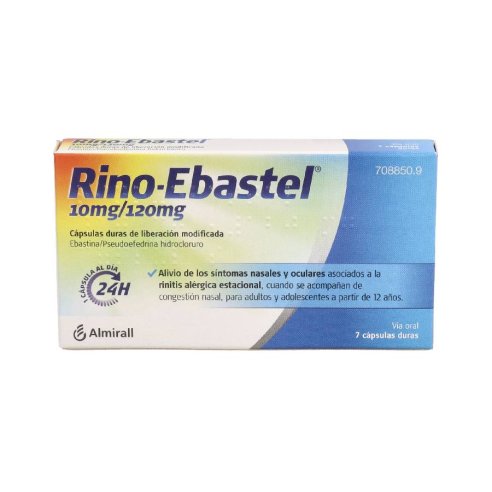 RINO-EBASTEL 10 mg/120 mg 7 CAPSULAS LIBERACION MODIFICADA