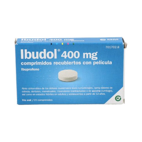 IBUDOL EFG 400 mg 20 COMPRIMIDOS RECUBIERTOS