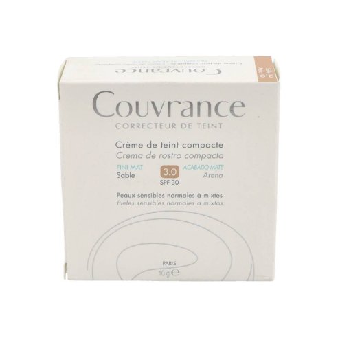 CREMA DE ROSTRO COMPACTA SPF 30 ACABADO MATE AVENE COUVRANCE 1 ENVASE 10 g COLOR ARENA