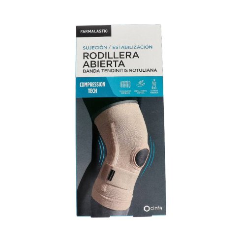 RODILLERA ABIERTA BANDA TENDINITIS ROTULIANA FARMALASTIC COMPRESSION TECH 1 UNIDAD TALLA GRANDE COLO