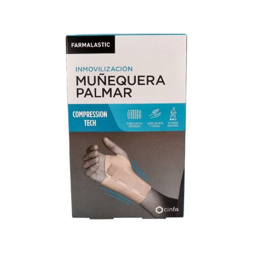 MUÑEQUERA PALMAR FARMALASTIC COMPRESSION TECH 1 UNIDAD TALLA PEQUEÑA COLOR BEIGE