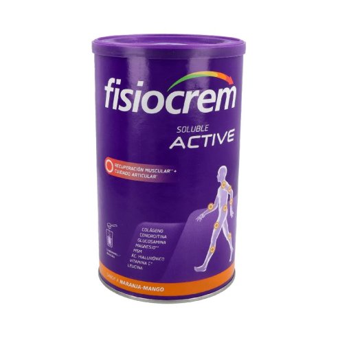 FISIOCREM SOLUBLE ACTIVE 1 ENVASE 480 g SABOR NARANJA MANGO