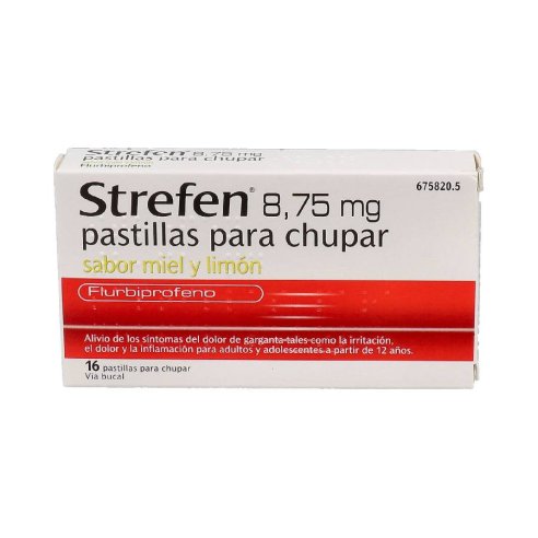 STREFEN 8,75 mg 16 PASTILLAS PARA CHUPAR (SABOR MIEL Y LIMON)