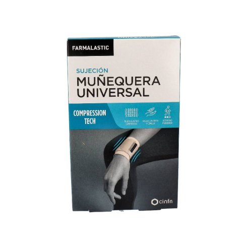 MUÑEQUERA UNIVERSAL FARMALASTIC COMPRESSION TECH 1 UNIDAD TALLA PEQUEÑA/MEDIANA COLOR BEIGE