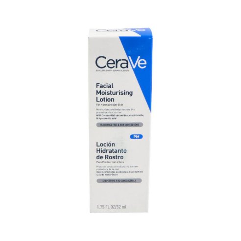 CERAVE LOCION HIDRATANTE DE ROSTRO PIEL NORMAL 1 ENVASE 52 ML