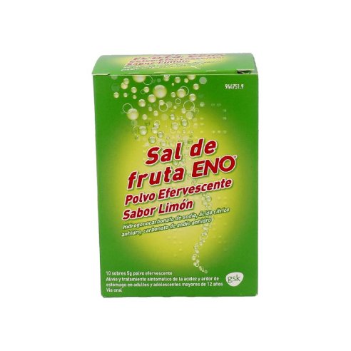 SAL DE FRUTA ENO 5 g 10 SOBRES POLVO EFERVESCENTE (SABOR LIMON)