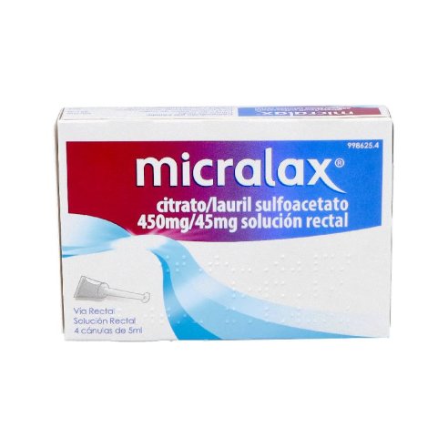 MICRALAX CITRATO/LAURIL SULFOACETATO 450 mg/ml  45 mg/ml SOLUCION RECTAL 4 ENEMAS 5 ml