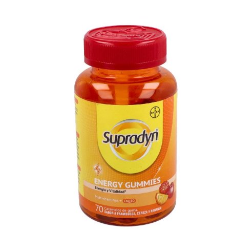 SUPRADYN ENERGY GUMMIES 70 CARAMELOS DE GOMA SABOR FRAMBUESA CEREZA Y NARANJA