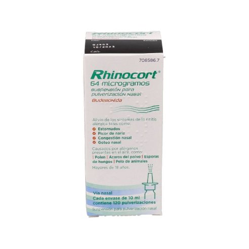 RHINOCORT 64 microgramos/PULVERIZACION SUSPENSION PARA PULVERIZACION NASAL 1 ENVASE 120 DOSIS