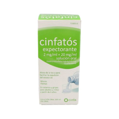 CINFATOS EXPECTORANTE 2 mg/ml  20 mg/ml SOLUCION ORAL 1 FRASCO 200 ml (PET)