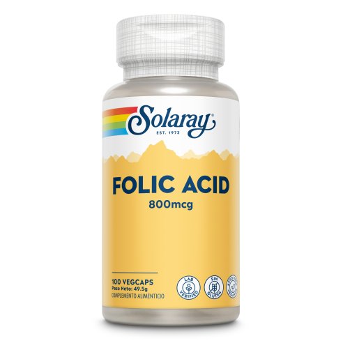 SOLARAY ACIDO FOLICO 800MCG 100 VEGCAPS