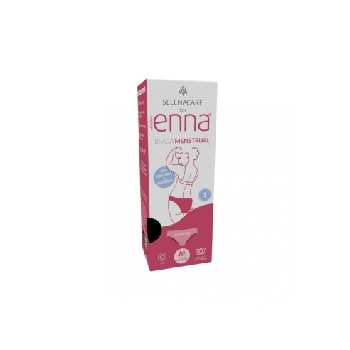 BRAGA MENSTRUAL ENNA DIA 1 UNIDAD TALLA 1 FLUJO MEDIO COLOR NEGRO