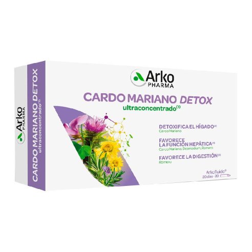 ARKOFLUIDO CARDO MARIANO DETOX 20 AMPOLLAS 15 ML