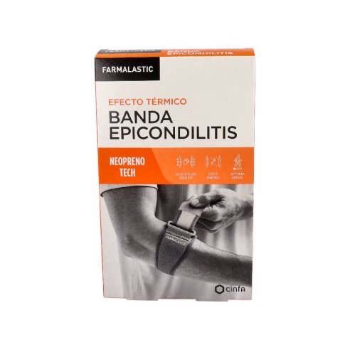 CODERA BANDA EPICONDILITIS FARMALASTIC NEOPRENO TECH 1 UNIDAD TALLA UNICA COLOR GRIS