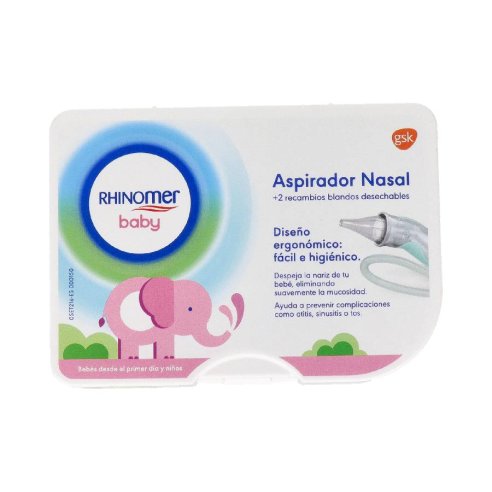 ASPIRADOR NASAL RHINOMER BABY 1 UNIDAD  2 RECAMBIOS