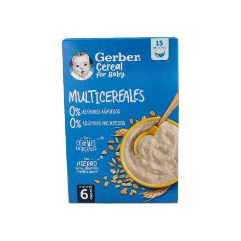 GERBER MULTICEREALES 0 AZUCARES AÑADIDOS 1 ESTUCHE 270 g