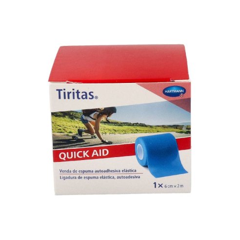 TIRITAS QUICK AID APOSITO ADHESIVO COLOR AZUL 6 CM X 2 M 1 U