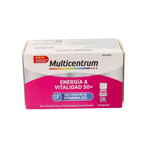 MULTICENTRUM ENERGIA & VITALIDAD 50 15 FRASCOS 7 ML SABOR FRAMBUESA