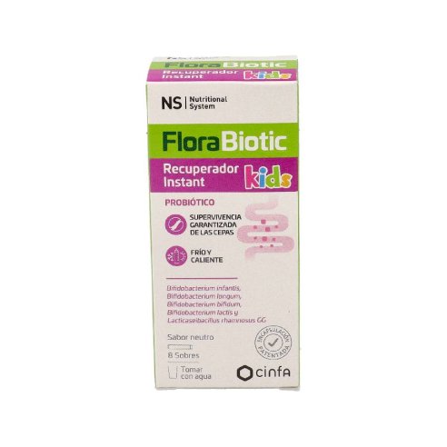 NS FLORABIOTIC KIDS RECUPERADOR INSTANT 8 SOBRES 2 G SABOR NEUTRO