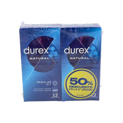 DUREX NATURAL PLUS PRESERVATIVOS 12 PRESERVATIVOS 2 CAJAS