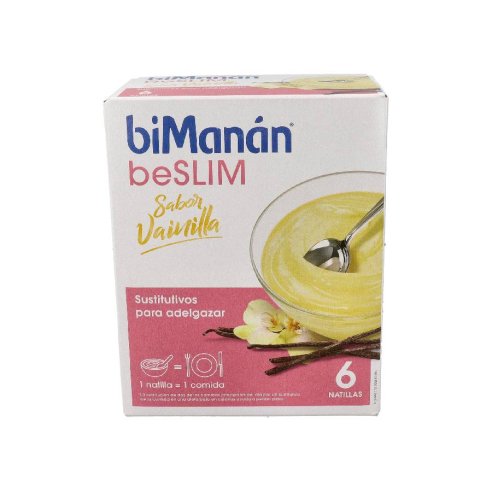 BIMANAN SUSTITUTIVO NATILLA 6 SOBRES 55 g SABOR VAINILLA