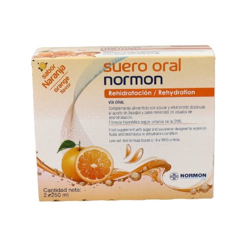 SUERO ORAL NORMON PACK 2 BRIKS 250 ml SABOR NARANJA