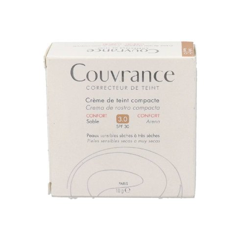 CREMA DE ROSTRO COMPACTA SPF 30 CONFORT AVENE COUVRANCE 1 ENVASE 10 g COLOR ARENA