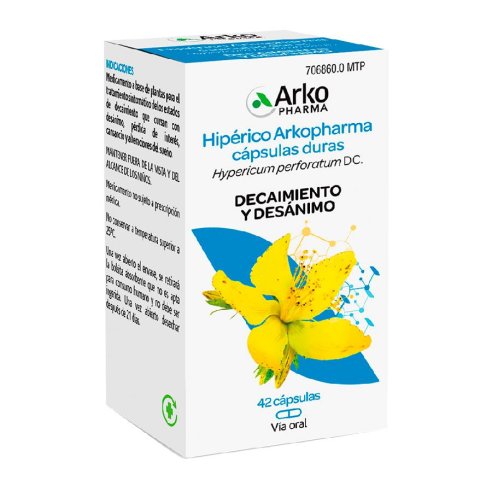 HIPERICO ARKOPHARMA 185 mg 42 CAPSULAS