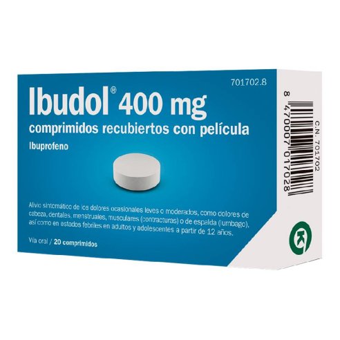 IBUDOL EFG 400 mg 20 COMPRIMIDOS RECUBIERTOS