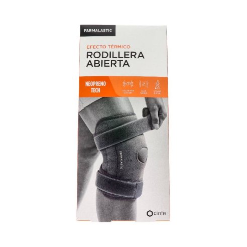 RODILLERA ABIERTA FARMALASTIC NEOPRENO TECH 1 UNIDAD TALLA UNICA COLOR GRIS