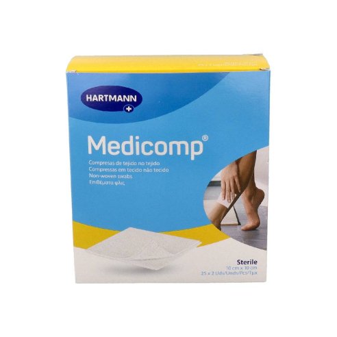 COMPRESAS DE TEJIDO NO TEJIDO ESTERILES MEDICOMP 50 UNIDADES 10 x 10 cm