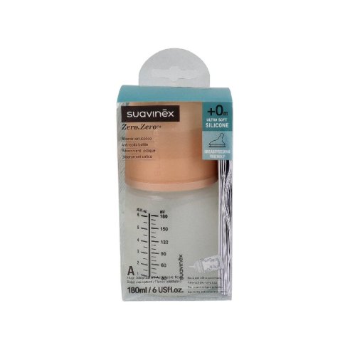 BIBERON ANTICOLICO TETINA LACTANCIA SILICONA MIXTA SUAVINEX 180 ML