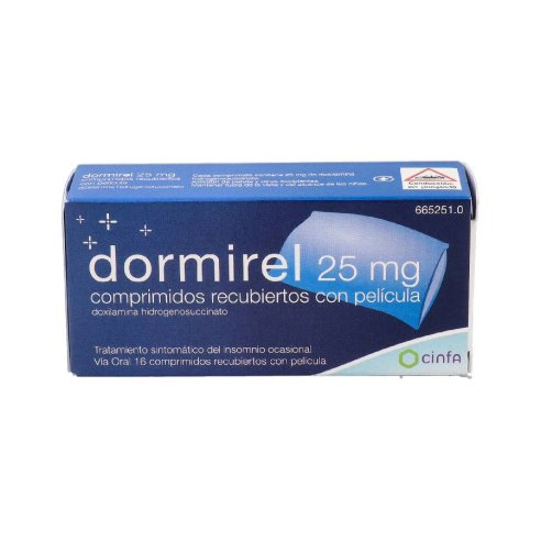 DORMIREL 25 mg 16 COMPRIMIDOS RECUBIERTOS