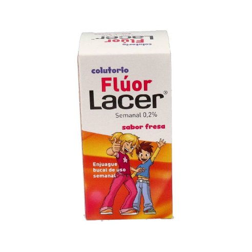 FLUOR LACER JUNIOR ENJUAGUE BUCAL DE USO SEMANAL 1 ENVASE 100 ml SABOR FRESA