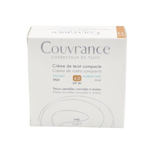 CREMA DE ROSTRO COMPACTA SPF 30 ACABADO MATE AVENE COUVRANCE 1 ENVASE 10 g COLOR MIEL