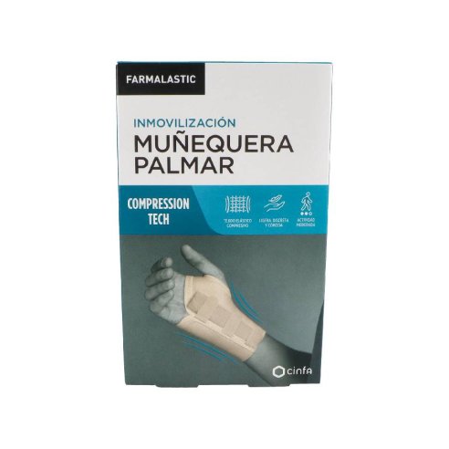 MUÑEQUERA PALMAR FARMALASTIC COMPRESSION TECH 1 UNIDAD TALLA MEDIANA COLOR BEIGE