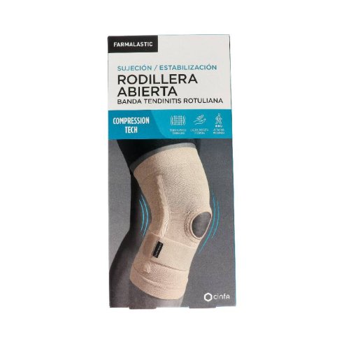 RODILLERA ABIERTA BANDA TENDINITIS ROTULIANA FARMALASTIC COMPRESSION TECH 1 UNIDAD TALLA MEDIANA COL