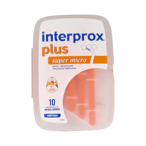 CEPILLO ESPACIO INTERPROXIMAL INTERPROX PLUS SUPER MICRO ENVASE AHORRO 10 U