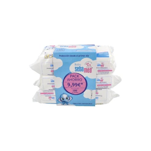 SEBAMED BABY TOALLITAS LIMPIADORAS 3 ENVASES 60 TOALLITAS