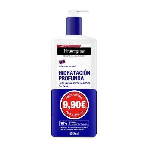 NEUTROGENA FORMULA NORUEGA HIDRATACION PROFUNDA LOCION CORPORAL PIEL SECA 1 ENVASE 400 ML PACK PROMO