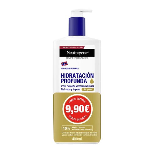 NEUTROGENA HIDRATACION PROFUNDA ACEITE EN LOCION 1 ENVASE 400 ML PACK PROMOCIONAL