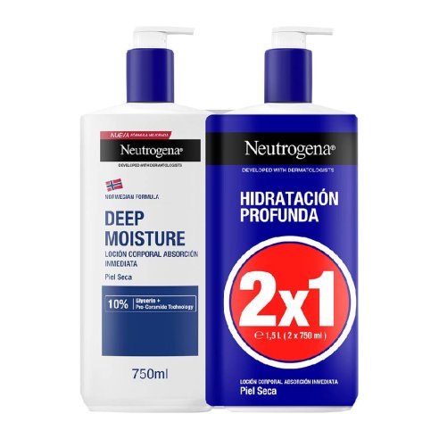 NEUTROGENA FORMULA NORUEGA HIDRATACION PROFUNDA LOCION CORPORAL RAPIDA ABSORCION PIEL SECA 2 ENVASES