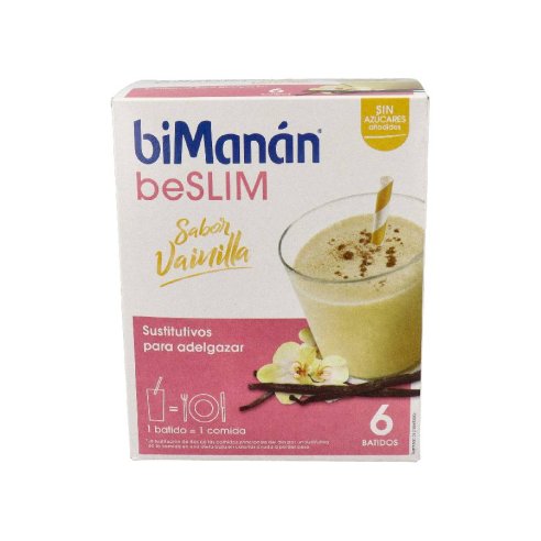 BIMANAN SUSTITUTIVO BATIDO 6 SOBRES 55 g SABOR VAINILLA